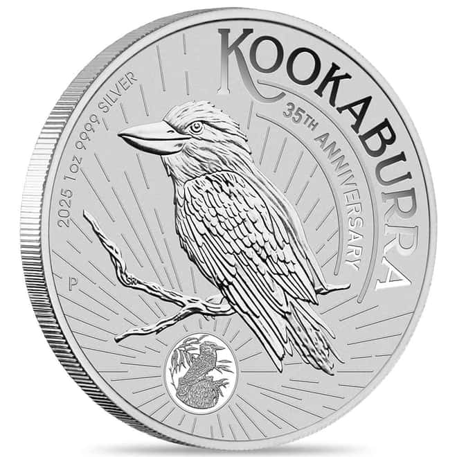 Box of 100 - 2025 1 oz Silver Australian Kookaburra Perth Mint BU