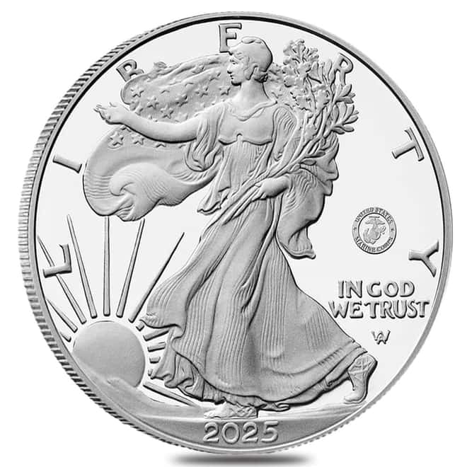 2025-P Marine Corps Privy 1 oz Proof Silver American Eagle PCGS PF 69 FS Philadelphia