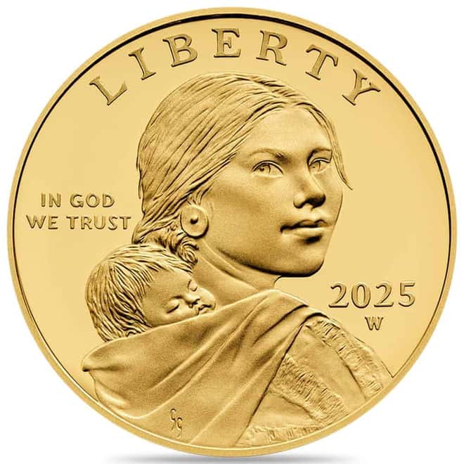 2025-W 1/2 oz Sacagawea Dollar Proof Gold Coin 25th Ann (w/Box & COA)