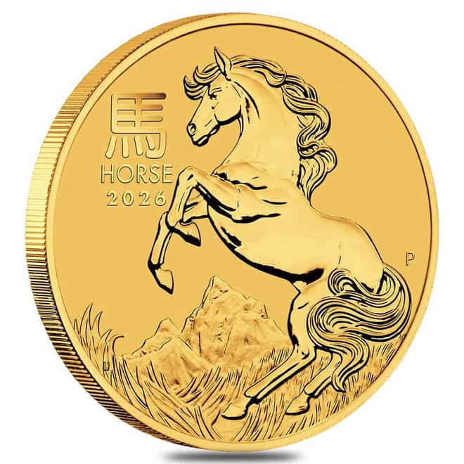 2026 1 oz Gold Lunar Horse BU Australian Perth Mint