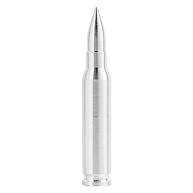 Box of 10 - 2 oz .308 Caliber Solid Silver Bullet
