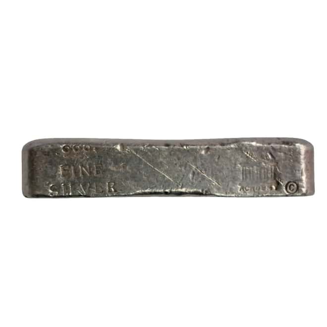 5.07 oz Academy Vintage Silver Bar Poured .999+ Fine