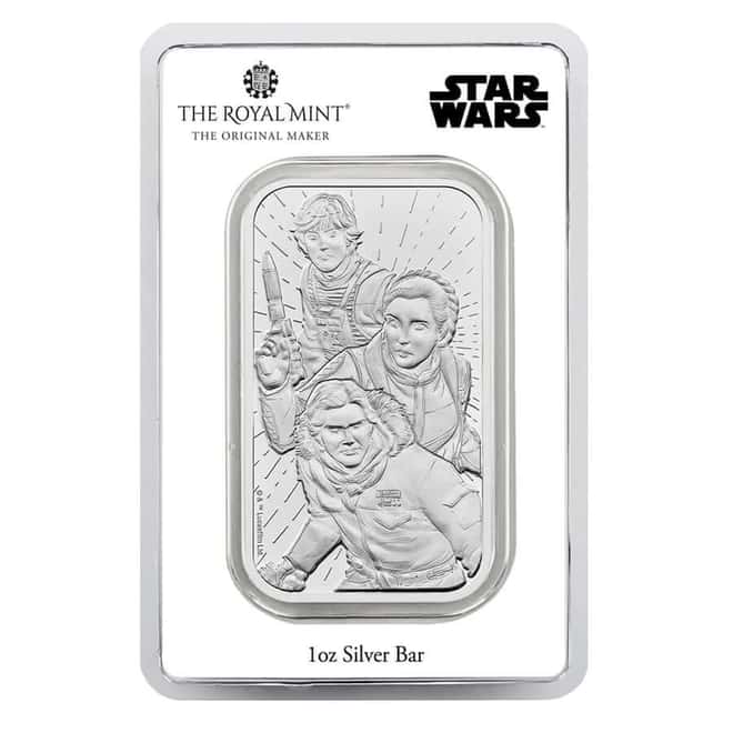 1 oz Royal Mint Star Wars Light Side Silver Bar .9999 Fine (in Assay)
