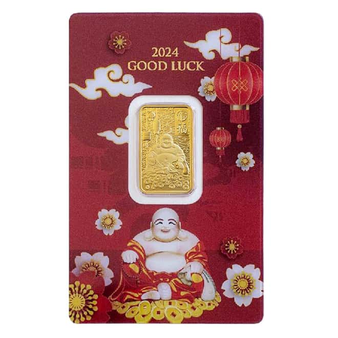 2024 5 gram PAMP Suisse Good Luck Laughing Buddha Gold Bar