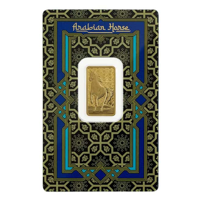 5 gram PAMP Suisse Arabian Horse Gold Bar