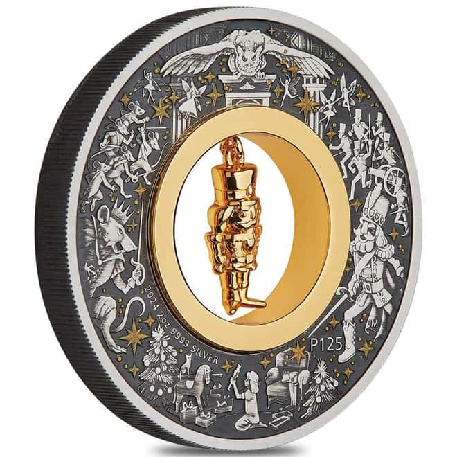 2024 2 oz Christmas Nutcracker Silver Coin Perth Mint