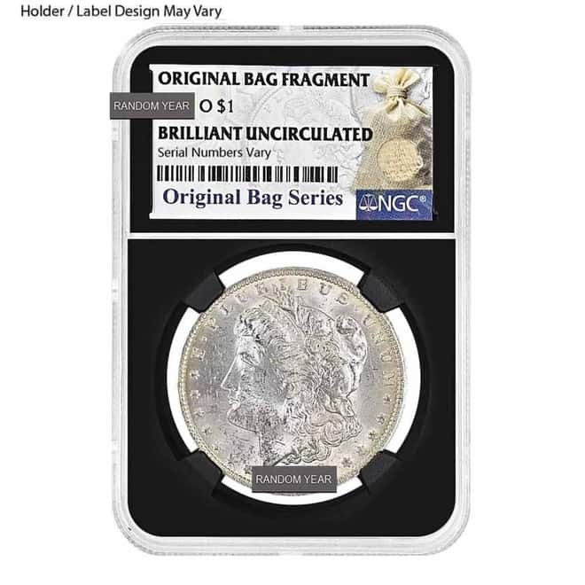 Morgan Silver Dollar $1 Original Bag Fragment NGC BU (Random Year)