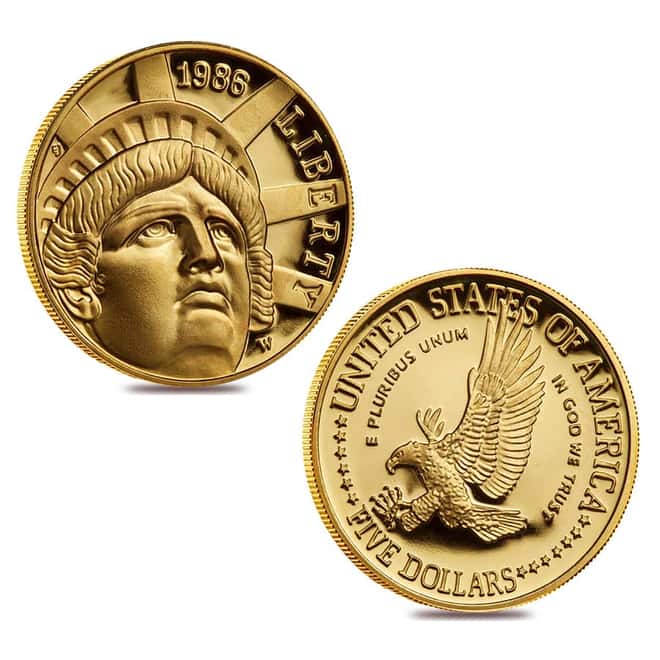 1986 W/S Gold / Silver Commem Statue of Liberty Proof 3-Coin Set