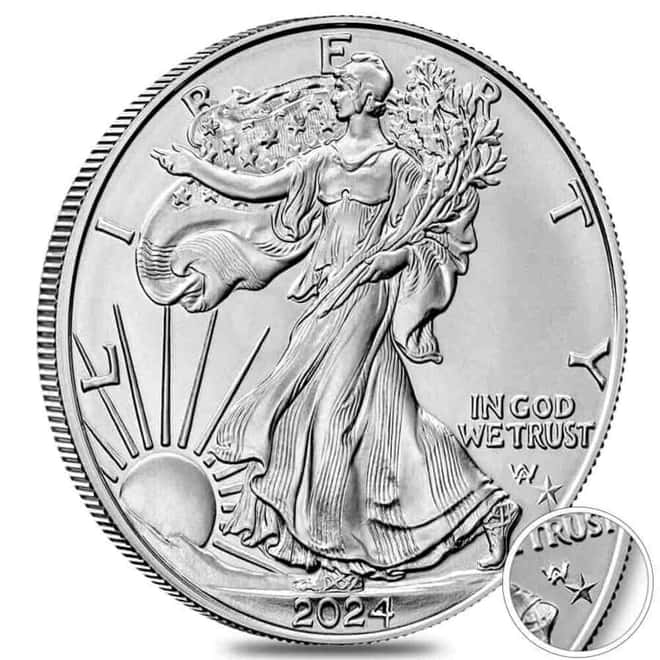 Roll of 20 - 2024 Star Privy 1 oz Silver American Eagle $1 Coin BU