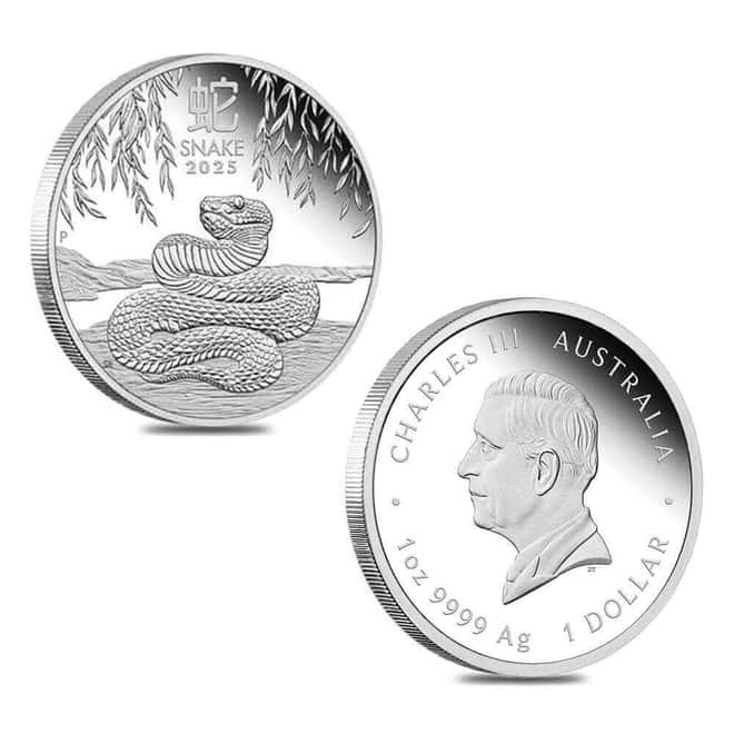 2025 3 oz Silver Lunar Snake 3-Coin Set Perth Mint