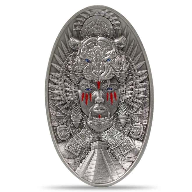 2024 Chad 2 oz Silver Aztec Warrior Queen High Relief Coin .999 Fine