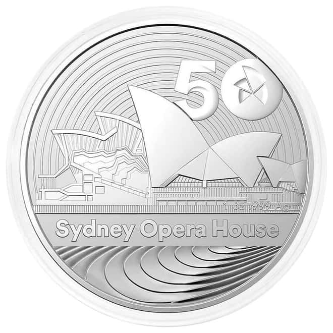 Box of 240 - 2023 1 oz Silver Sydney Opera House 50th Ann. Coin BU Royal Australian Mint