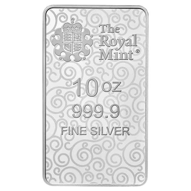 10 oz Great Britain Una and the Lion Silver Bar .9999 Fine - The Great Engravers Collection