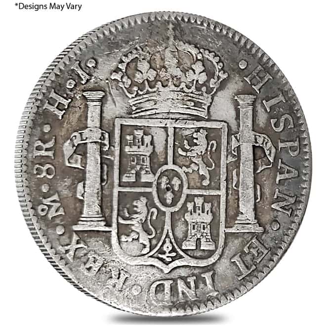 Mexico Spanish Colony 8 Reales Ferdinand VII Silver Coin ASW .7859 oz Circ (Random Year)