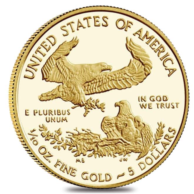 2021-W 1/10 oz $5 Proof Gold American Eagle (w/Box & COA)