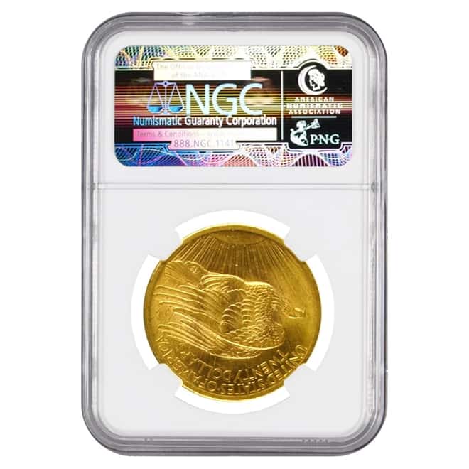 $20 Gold Double Eagle Saint Gaudens NGC AU 58 (Random Year)