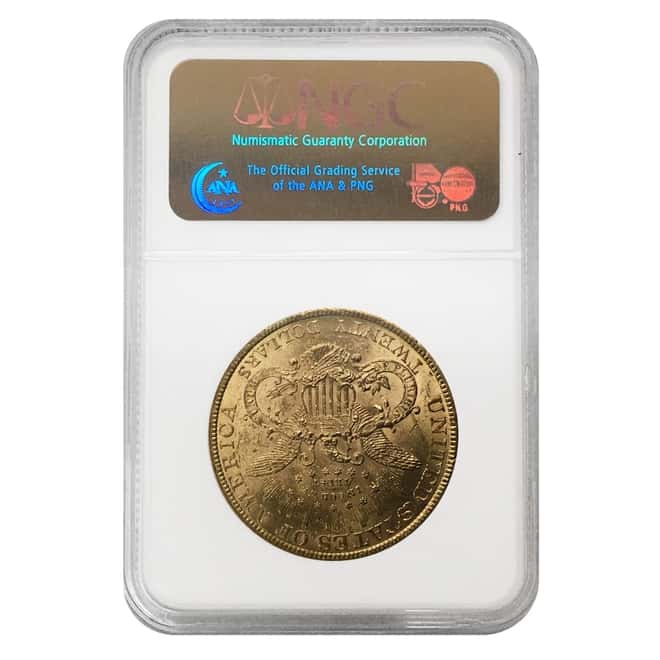 1897 $20 Liberty Head Double Eagle Gold Coin NGC MS 62