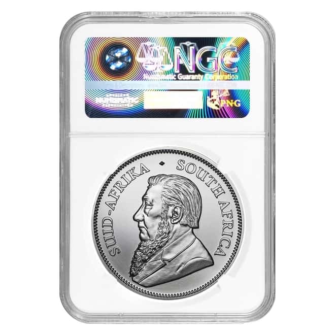 2018 South Africa 1 oz Silver Krugerrand NGC MS 70 Early Releases