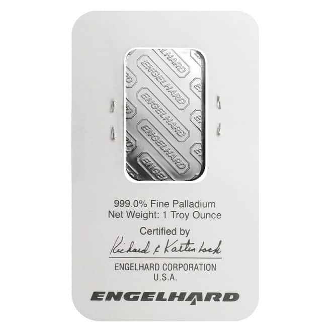 1 oz Engelhard Palladium Vintage Bar .999 Fine (In Assay)