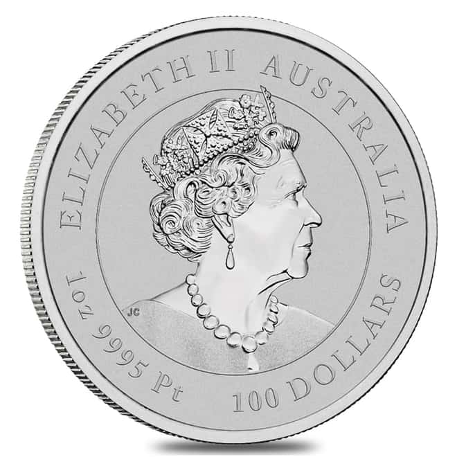 2020 1 oz Platinum Lunar Year of The Mouse / Rat BU Australia Perth Mint In Cap