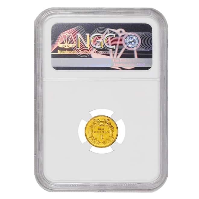 1862 $1 Gold Indian Princess Head Type 3 NGC MS 63