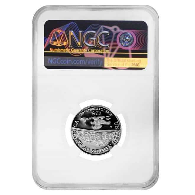 2002 W 1/4 oz $25 Platinum American Eagle Proof Coin NGC PF 69 UCAM Mint Error