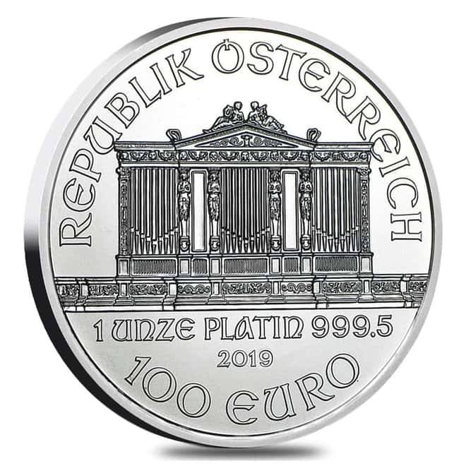 2019 1 oz Austrian Platinum Philharmonic Coin BU
