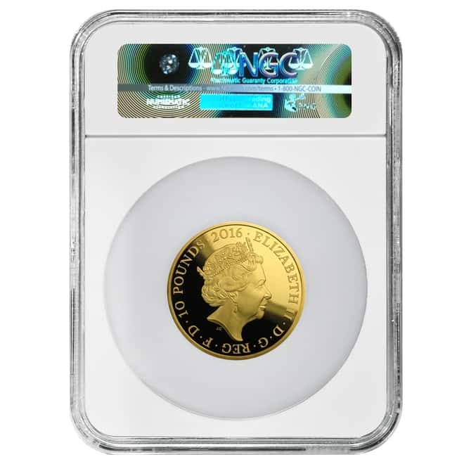 2016 Great Britain 5 oz Queen's 90th Birthday Proof Gold 5 Pound NGC PF 69 UCAM (w/Box)