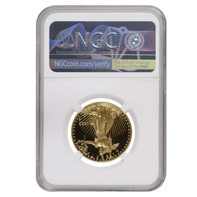 1993 P 1/2 oz $25 Proof Gold American Eagle NGC PF 69 UCAM Mint Error (Rev Struck Thru)