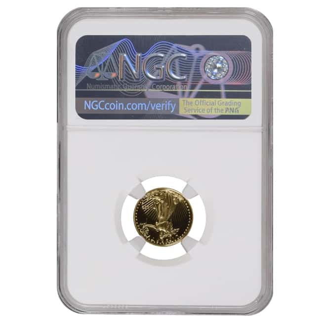 1992 P 1/10 oz $5 Proof Gold American Eagle NGC PF 69 UCAM Mint Error (Rev Struck Thru)