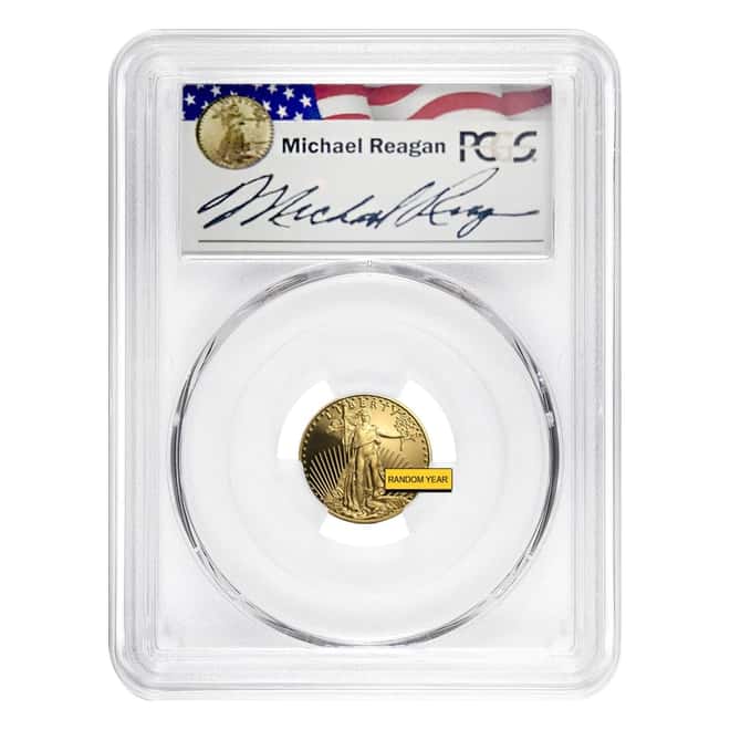 1/10 oz $5 Proof Gold American Eagle PCGS PF 69 DCAM - Reagan Legacy Series (Random Year)