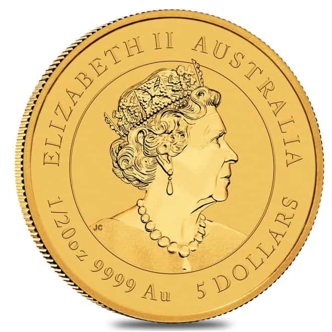 2020 1/20 oz Gold Lunar Year of The Mouse / Rat BU Australia Perth Mint In Cap
