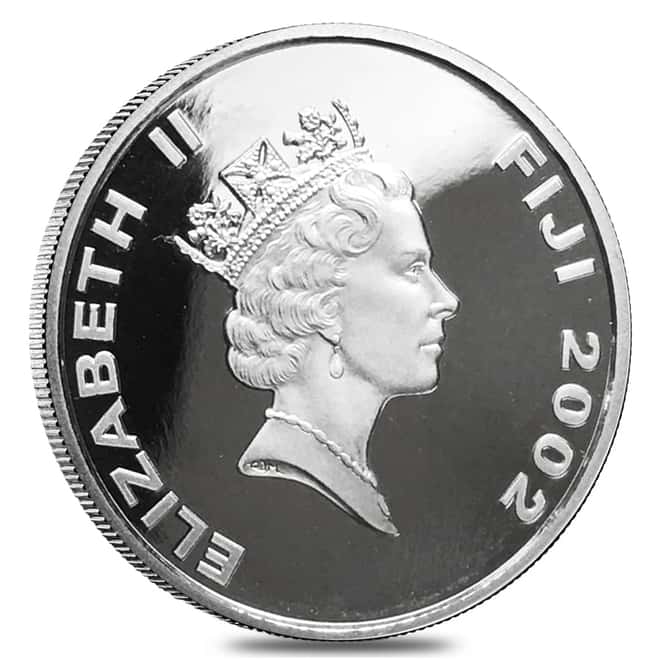 2002 1/2 oz Fiji Defender of the Faith $20 Proof Platinum Coin (w/Box & COA)