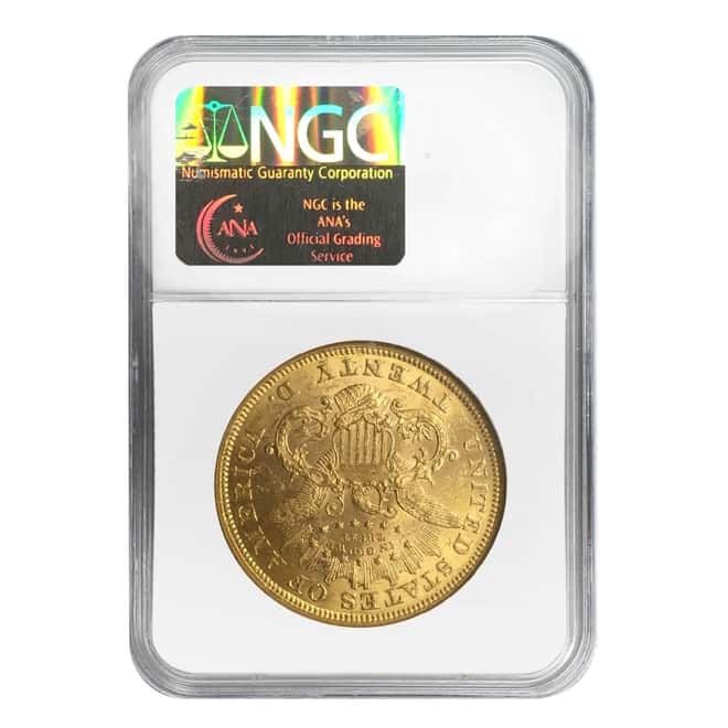$20 Gold Double Eagle Liberty Head Type II NGC AU 58 (Random Year)