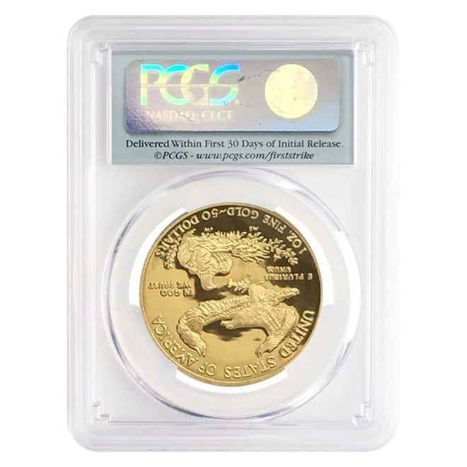 2010 W 1 oz $50 Proof Gold American Eagle PCGS PF 70 First Strike