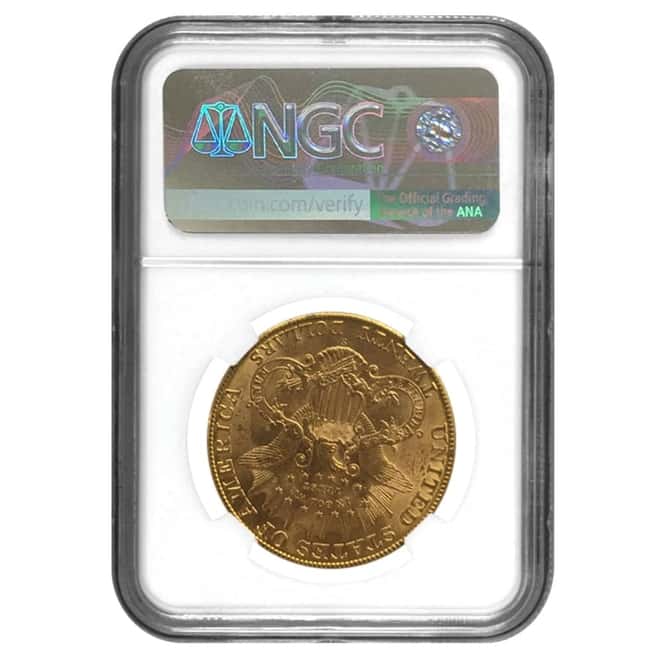 1907 S $20 Liberty Head Double Eagle Gold Coin NGC MS 62