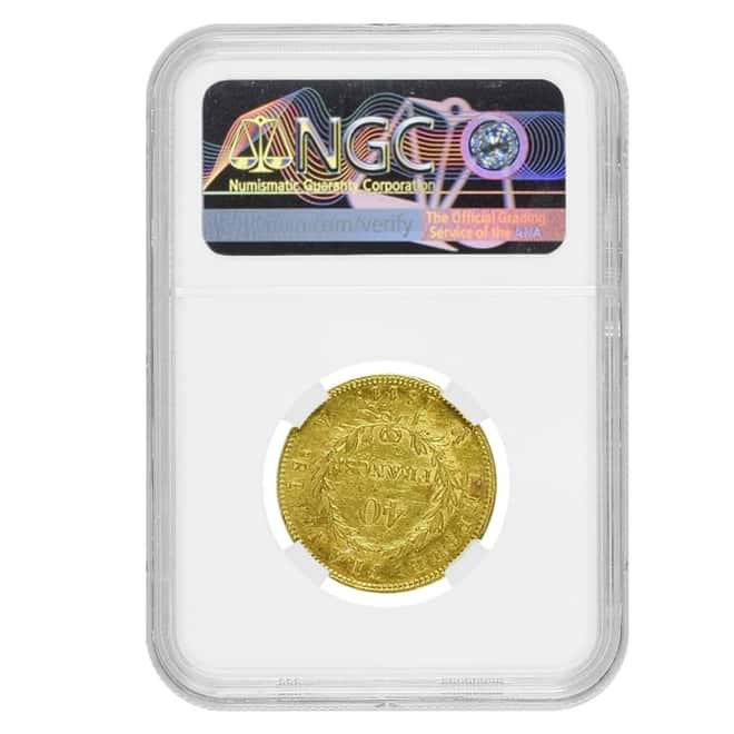 1811-A France Gold 40 Francs Napoleon NGC AU 55