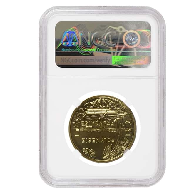 1979 Piefort French Polynesia 5 Francs Gold Coin NGC MS 69