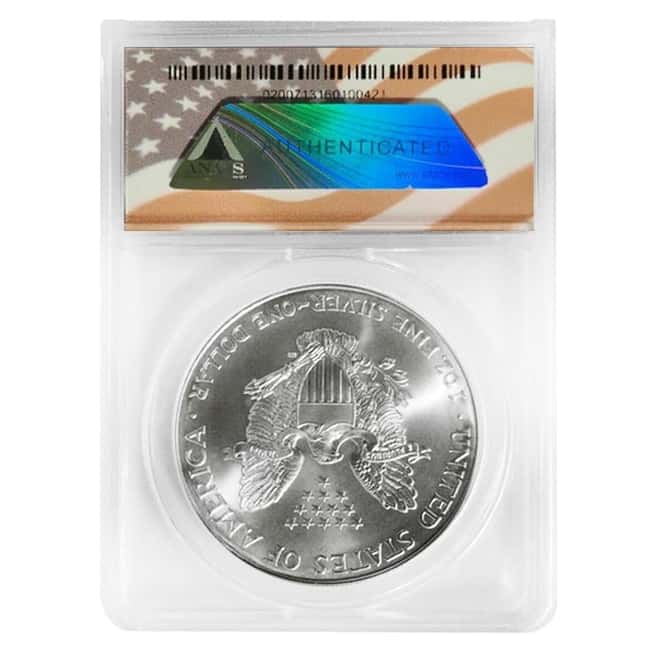 2001 1 oz Silver American Eagle $1 Coin ANACS MS 70