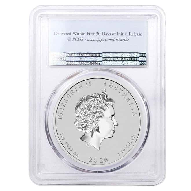 2020 1 oz Silver Lunar Year of The Mouse / Rat Australia Perth Mint PCGS MS 69 First Strike