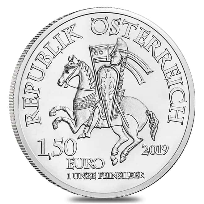 2019 1 oz Austrian Silver Robin Hood Coin BU - 825th Anniversary of the Austrian Mint
