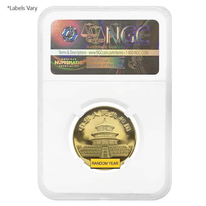 Chinese 1/2 oz Gold Panda Coin NGC/PCGS MS/PF 69 (Random Year)