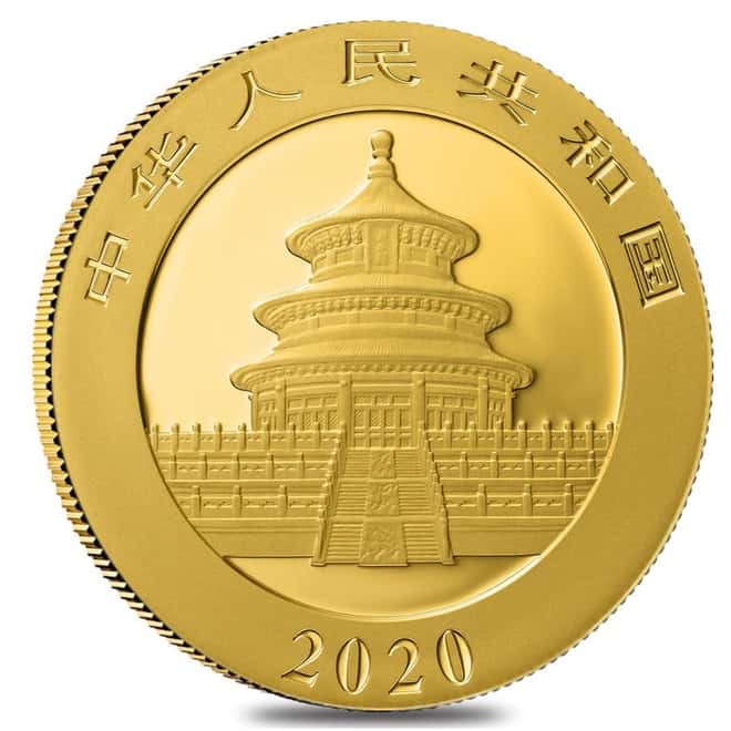 2020 3 Gram Chinese Gold Panda 50 Yuan .999 Fine BU (Sealed)