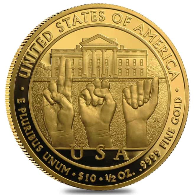 2014 W 1/2 oz $10 First Spouse - Grace Coolidge Gold Proof Coin (w/Box & COA)