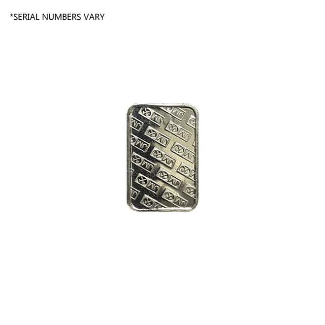 1 gram Johnson Matthey (JM) Platinum Bar .9995 Fine