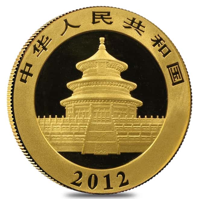 2012 1 oz Chinese Gold Panda 500 Yuan BU (Sealed)