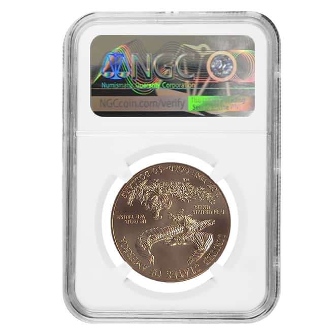 2018 1 oz $50 Gold American Eagle NGC MS 70 (Don Everhart Label)