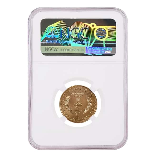 1996 W $5 Olympics Flag Bearer Commemorative Gold Coin NGC MS 70