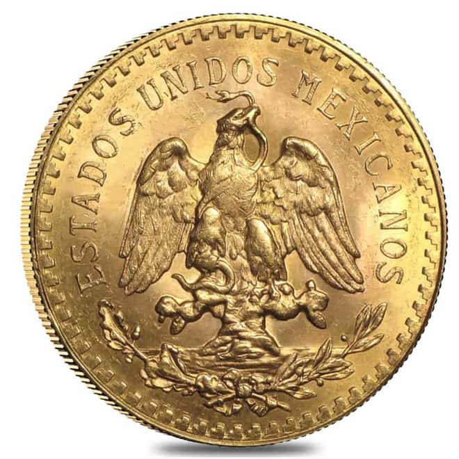 1928 Mexico 50 Pesos Gold Coin AU/BU