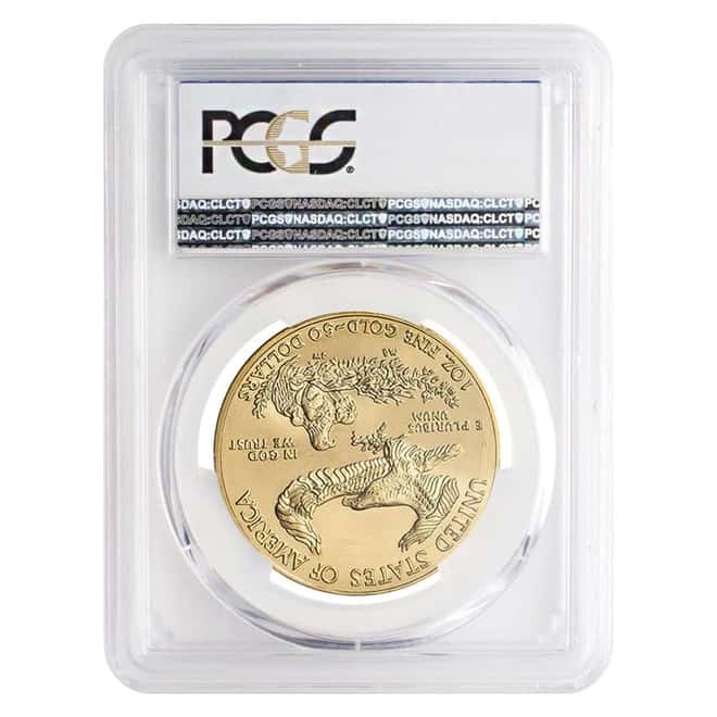 2013 W 1 oz $50 Burnished Gold American Eagle PCGS MS 70